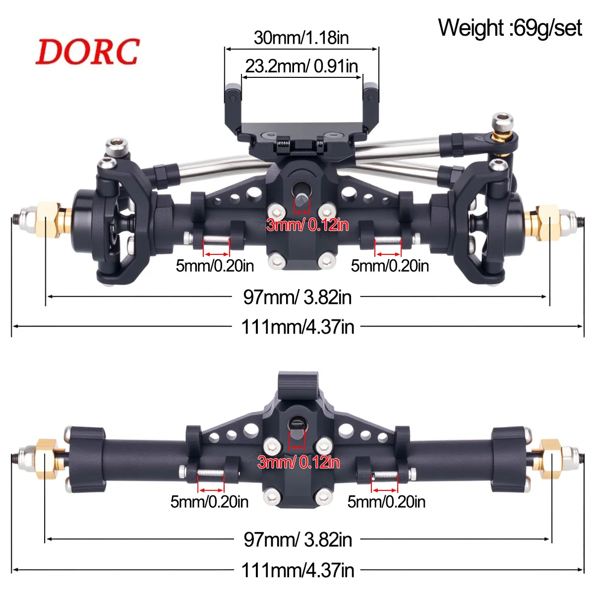 Servo Kit - 1Set As Roda Plastik dengan Dudukan