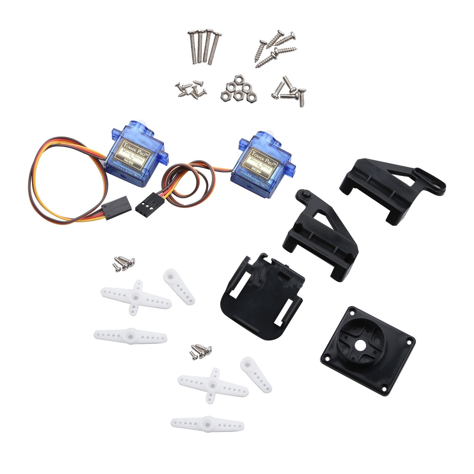 Servo Kit - Rangka Platform Gimbal Servo Dual-Axis Nylon