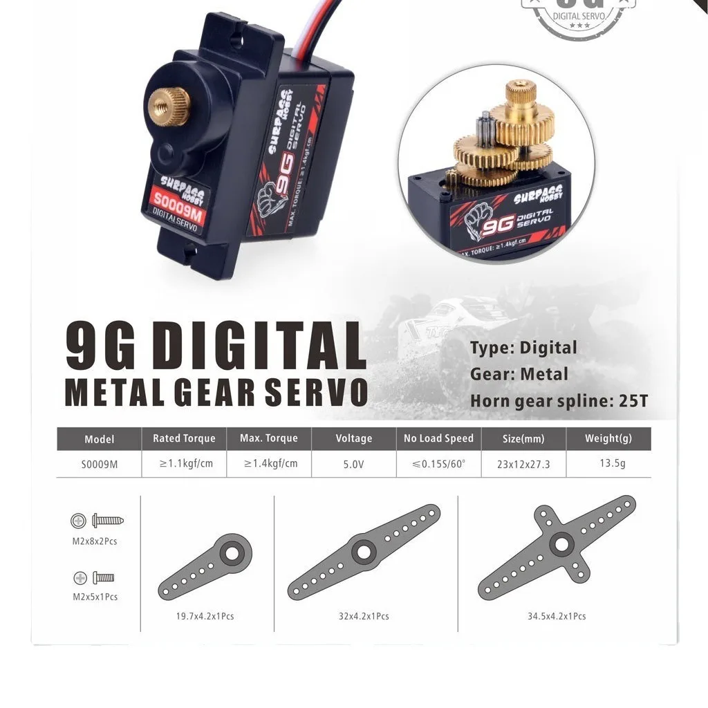 Servo Digital RC 2g 3.7g 4.3g  - Micro Servo ulasan dan harga