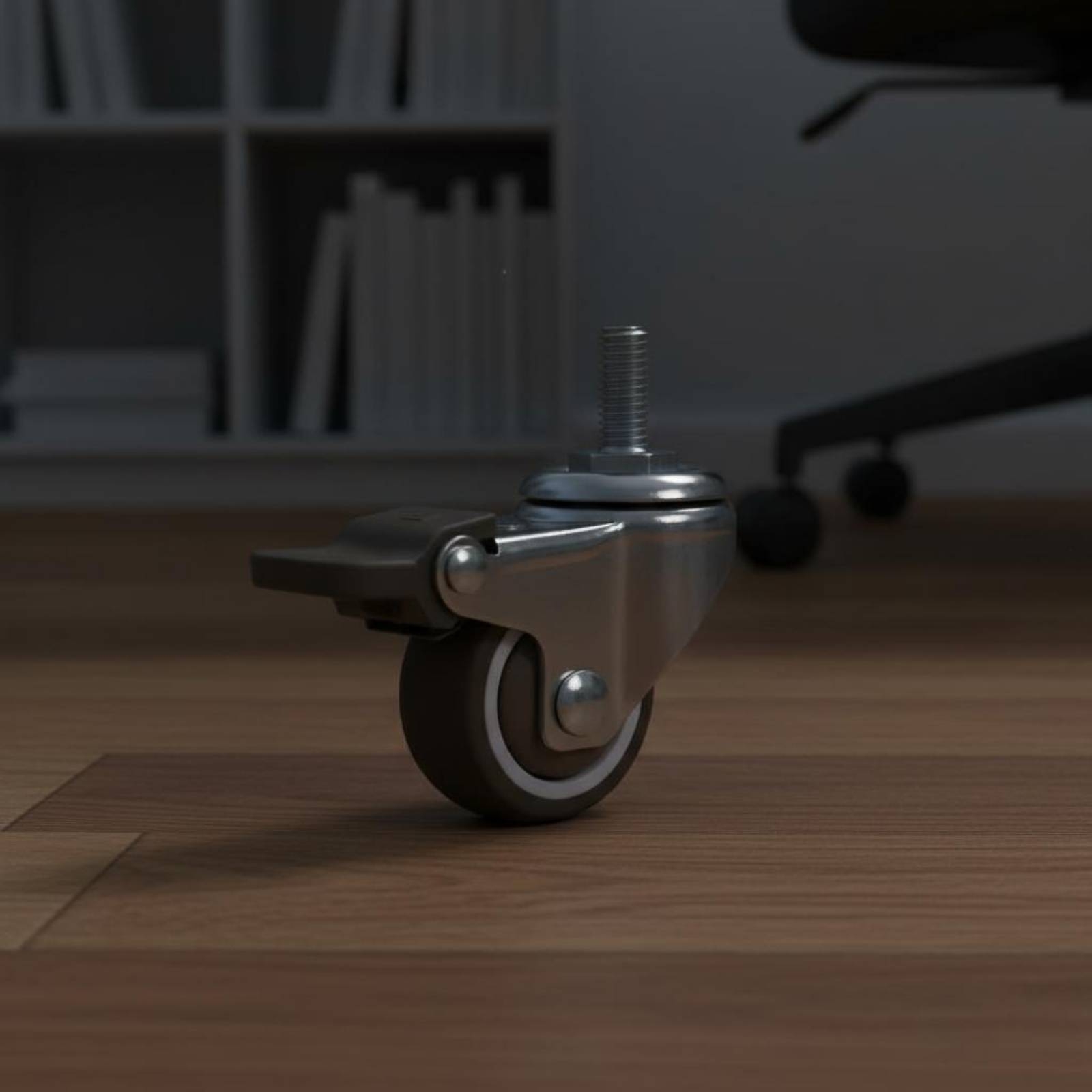 Roda Kastor Berulir dengan Rem - Caster Wheel ulasan dan harga