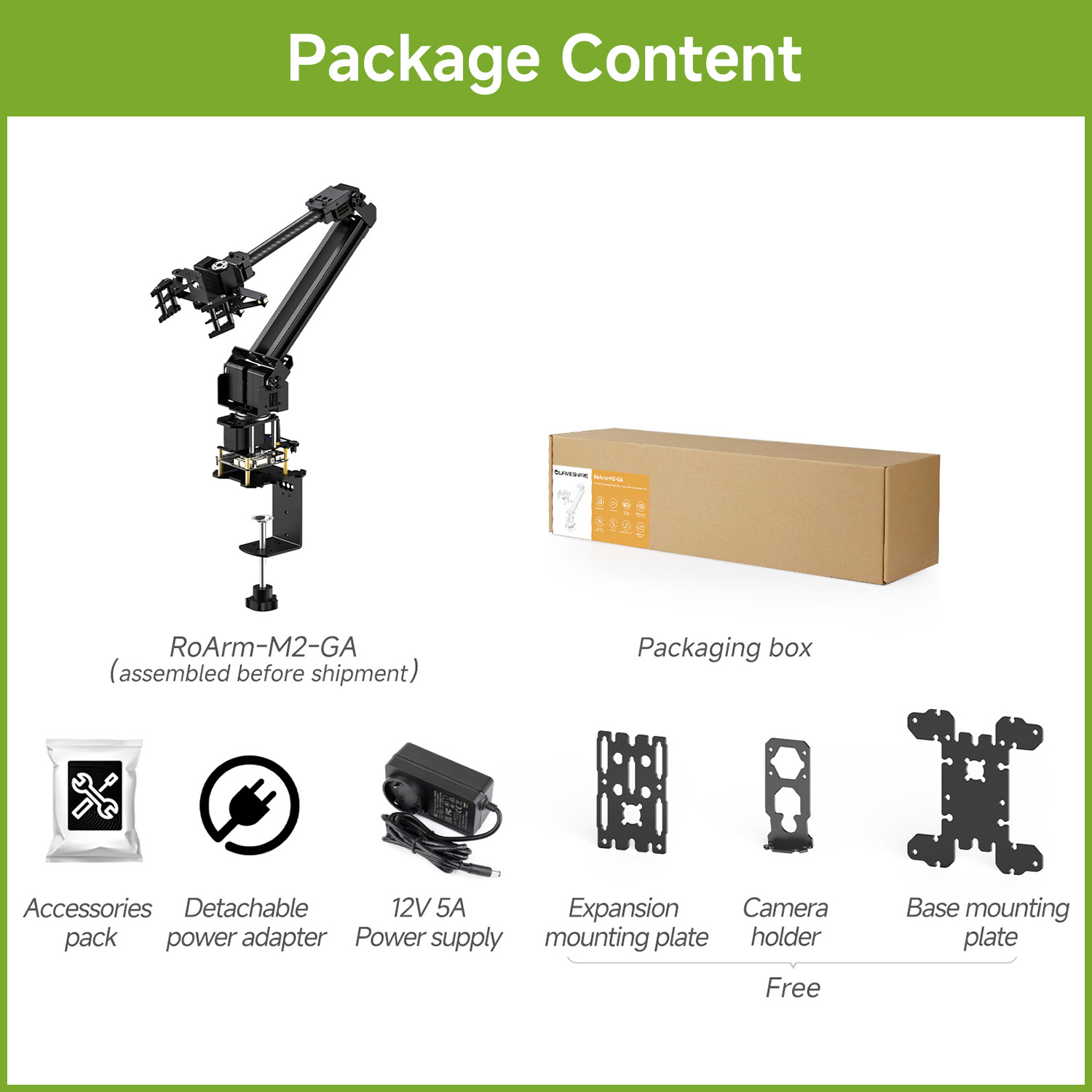 Waveshare 3+1 DOF Servo Bus Se - Servo Kit ulasan dan harga